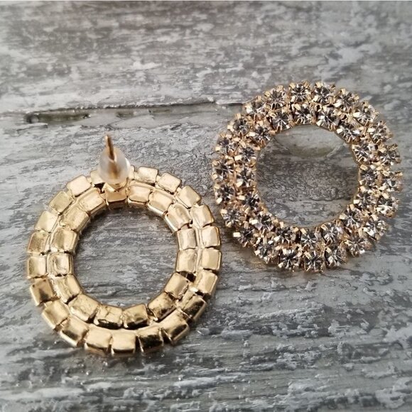 Rhinestone Earrings - Picture 2 of 3